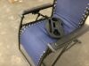Folding Zero Gravity Recliner Patio Lounge Chair w/ Canopy, Side Tray - Thumbnail 2