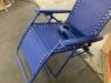 Folding Zero Gravity Recliner Patio Lounge Chair w/ Canopy, Side Tray - Thumbnail 2