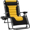 Oversized Padded Zero Gravity Chair, Folding Recliner w/ Headrest, Side Tray - Thumbnail 1