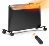 1500 W 16.26 in Electric Ceramic Convection Space Heater in Black with Tip-Over Protection, Remote Control - Thumbnail 1