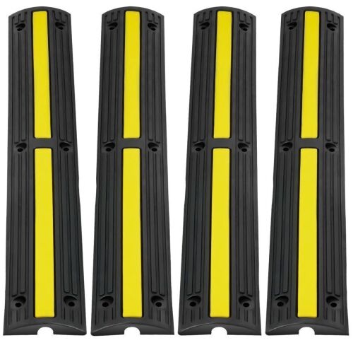 VEVOR 3.28 ft Cable Protector Ramp, 4 Pack of 1 Channel, 18000 lbs/axle Capacity - Lot 494