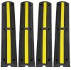 VEVOR 3.28 ft Cable Protector Ramp, 4 Pack of 1 Channel, 18000 lbs/axle Capacity - Thumbnail 1