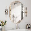 Gold Metal Framed Wall Mirror, 24" x 36" - Thumbnail 1
