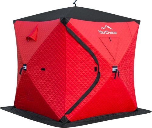 Your Choice Pop Up Ice Fishing Shelter, Fully Insulated, Windproof and Warm - Lot 62