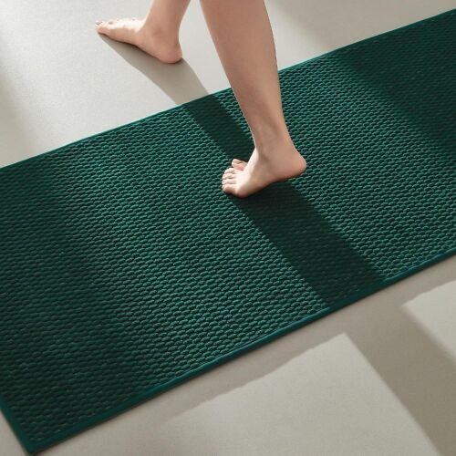 Long Bath Mat Runner Rug, Dark Green 24"x70" - Lot 649