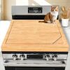 30x22in Extra Large Solid Wood Cutting Board and Stovetop Cover - Thumbnail 1