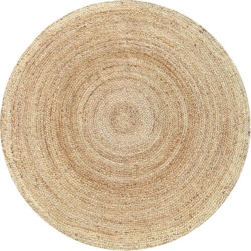 Hausattire Hand Woven Jute Braided Rug, 6’ Round - Lot 400