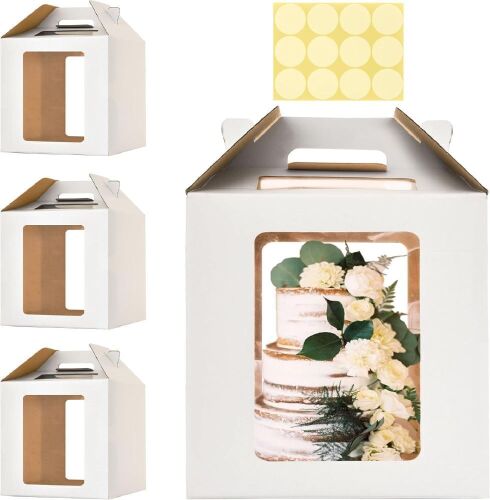 Large Tiered Cake Boxes with Windows, 14", 3 Pack - Lot 706