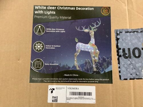 4.5' Lighted 3D Iridescent Christmas Reindeer Decoration - Lot 301