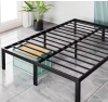 Wonder Comfort Black Metal Frame Full Size Platform Bed Mattress Foundation with Steel Slat Support and Storage, No Box Spring Needed - Thumbnail 1