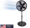 Lasko Cyclone 18 in. 3 Speed Oscillating Pedestal Fan for Home in Black with Adjustable Height, Tilt Back Head, Easy Assembly - Thumbnail 1