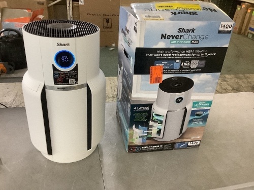 Shark NeverChange 1400 sq. ft. HEPA Filter Tower Air Purifier and Cleaner - Missing Odor Neutralization Capsule - Lot 807JF