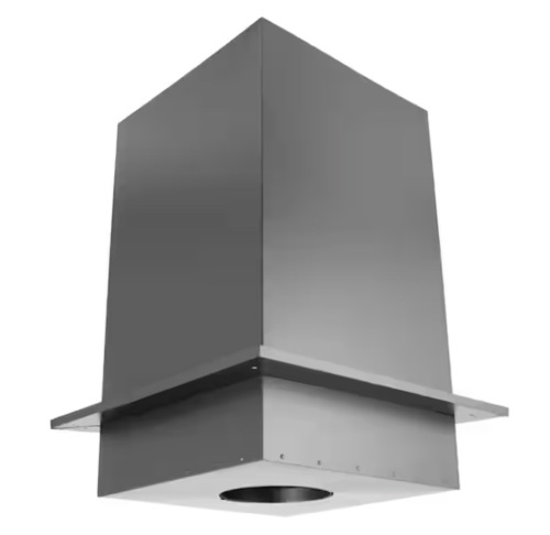 DuraVent DuraPlus All-Fuel Chimney 6in. Diameter Square Ceiling Support Box, 24in. Height - Lot 826JF