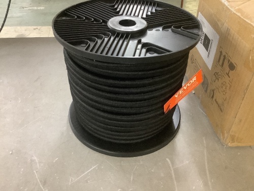 Vevor 3/8 in. Bungee Cord, 120 ft./36 m Spool Heavy Duty Bungee Straps, 100% Stretch Elastic Bungee Rope for Cargo, Tarps - Lot 881JF