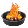 Vevor Fire Pit Ring Round 40 in. Outer 36 in. Inner Steel Liner DIY Campfire Firepit - Thumbnail 1
