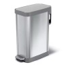 Glad 12 Gal. Slim All Stainless Steel Step-On Trash Can - Thumbnail 1
