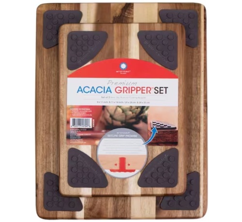 GoodCook Architec Gripperwood Acacia 2-Pack of 11 in. x 14 in. and 8 in. x 11 in. Rectangle Cutting Boards - Lot 902JF