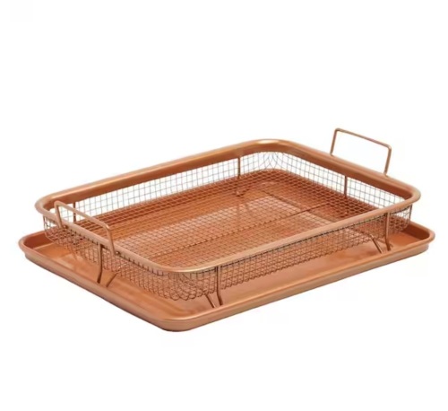 Gotham Steel 13 in. x 11 in. Aluminum Ti-Ceramic Nonstick Heat Circulating Air Fry Crisper Tray - Lot 903JF