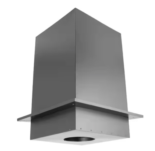 DuraVent DuraPlus All-Fuel Chimney 6in. Diameter Square Ceiling Support Box, 24in. Height - Lot 908JF