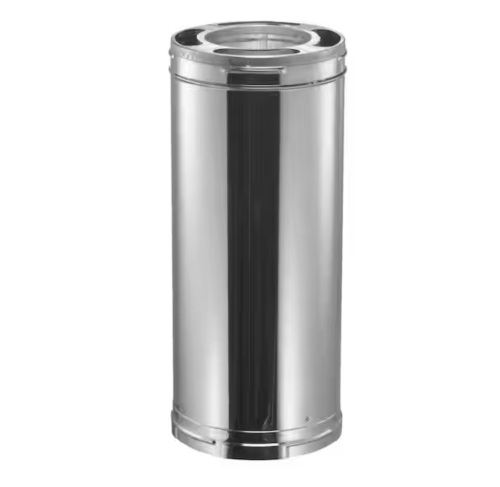 DuraVent DuraPlus All-Fuel Chimney 6in. X 12in. Diameter Chimney Pipe, Stainless Steel - Lot 911JF