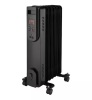 Konwin 1500-Watt Black Indoor Electric Oil-Filled Radiator Convection Radiant Space Heater with Remote Control for Living Space - Thumbnail 1