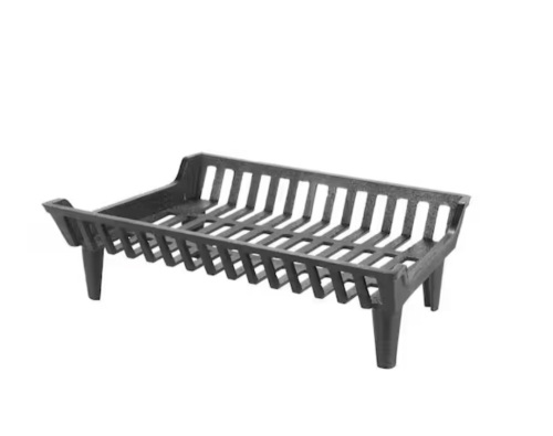 Liberty Foundry 24 in. Cast Iron Heavy-Duty Fireplace Grate with 4 in. Clearance - Lot 933JF