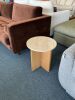 Sporo Travertine Side Table - Natural Oak - Thumbnail 3
