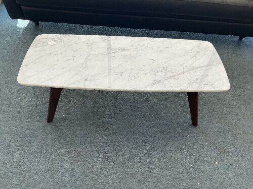 Vena 43.5" Marble Coffee Table - Walnut - Lot 432