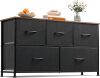 WLIVE Dresser for Bedroom with 5 Drawers, Wide Chest of Drawers, Fabric Dresser, Storage Organizer Unit with Fabric Bins for Closet, Living Room, Hallway - Thumbnail 1
