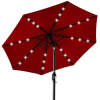 Solar LED Lighted Patio Umbrella w/ Tilt Adjustment, UV-Resistant - 10ft - Thumbnail 1