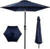 10ft Outdoor Steel Polyester Market Patio Umbrella w/Crank, Easy Push Button, Tilt, Table Compatible - Thumbnail 1