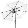 Solar LED Lighted Patio Umbrella w/ Tilt Adjustment, UV-Resistant - 10ft - Thumbnail 1