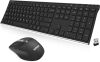 Arteck 2.4G Wireless Keyboard and Mouse Combo Stainless Full Size Keyboard and Ergonomic Mouse with Side Buttons for Computer Desktop PC Laptop and Windows 11/10/8/7 Build in Rechargeable Battery - Thumbnail 1