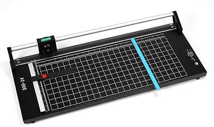 QWORK 24 Inch Manual Precision Rotary Paper Trimmer with Pre-Printed Grids, Self-Sharpening Design - Lot 4317