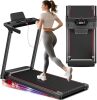 Treadmill with Incline 3-in-1 Portable Treadmills for Home Small, Incline Walking Pad Treadmill with Handle Bar, Walking Pad Foldable with 3.0HP Quiet Brushless, LED Dispay, 300LBS Capacity - Thumbnail 1