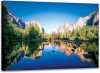 Yosemite National Park Canvas Wall Art Forest Artwork Blue Lake Picture Prints Framed Home Decor for Bedroom Living Room (20x30 inch) - Thumbnail 1