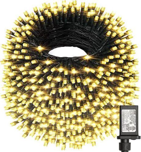 1000 Led Christmas Lights, Plug in 8 Lighting Modes Waterproof, Outdoor Christmas Lights for Tree Yard Party Indoor Outside Decorations - Lot 4394