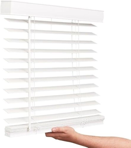 LOTUS & WINDOWARE 2" Cordless Faux Wood Blinds - Lot 4363