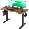 Electric Standing Desk, Adjustable Height Stand up Desk, Sit Stand Home Office Desk with Splice Board - Thumbnail 1