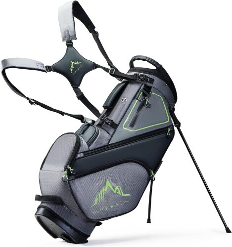 14 Way Dividers Golf Stand Bag Lightweight, Golf Bag for Men Women with Multiple Pockets, Dual Strap and Rain Cover Hood - Lot 4349