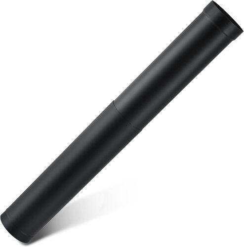 1 Pcs 8" Single Wall Stove Pipe 38" to 70" Telescoping Pipe Burning Chimney Wood Connector to Vent Smoke or Exhaust, Black - Lot 4355