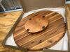Acacia Wood Lazy Susan, Wood Turntable Organizer, Tray for Cabinet, Pantry, Countertop, Table Organization, Durable, Sturdy & Easy to Clean - Thumbnail 2