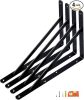 4-Pack 18 Inch Heavy Duty Shelf Brackets, Thicken Wall Bracket for Garage Floating Storage Shelves, Black Powder-Coated Steel - Thumbnail 1