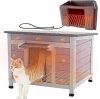 Aivituvin Heated Cat House for Outdoor Cats Feral Kitty Shelter with Heater Keep Warm in Winter,Insulated Liner Include - Thumbnail 1
