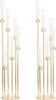 2 Sets Gold Candelabra,6 Arm Candlestick Holders with Acrylic Shades, 36'' High Large Floor Candle Holders for Wedding Centerpieces Table Decorations Fit 0.9" Candles and LED Taper Candles - Thumbnail 1