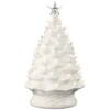 XL Pre-Lit Ceramic Christmas Tree Decoration w/ LED Light, Timer - 24in - Thumbnail 1