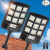 Solar Lights Outdoor,IP66 Waterproof Solar Street Lights Outdoor,6500K LED Dusk to Dawn Security Flood light with Motion Sensor and Remote Control for Yard,Parking Lot, Courtyards,Garages - Thumbnail 1