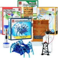Kids 4-in-1 Science Project Kit, STEM & STEAM DIY Maze, Water, Spider, Battery Lab Experiments - Lot 4599