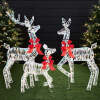 3-Piece Lighted Christmas Deer Set Outdoor Decor with 175 LED Lights - Thumbnail 1