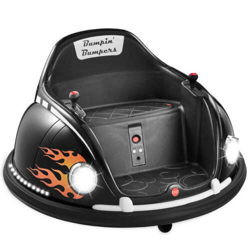 6V Kids Ride On Bumper Car Toy w/ Remote, Harness, Lights, 360 Degree Spin - Lot 4571